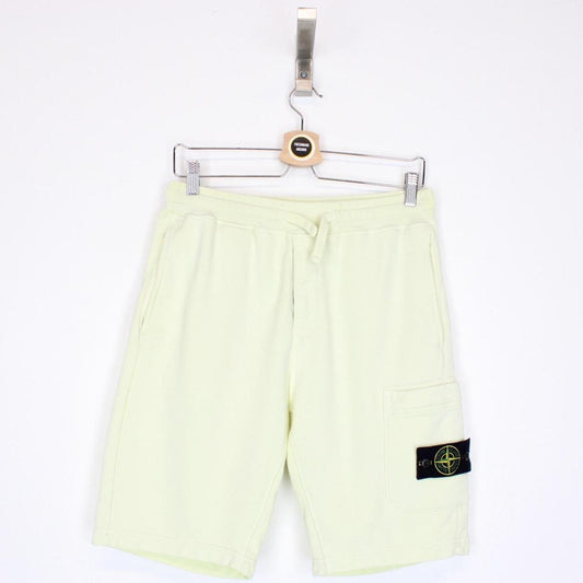 Stone Island SS 2021 Pale Green Cotton Jogger Shorts