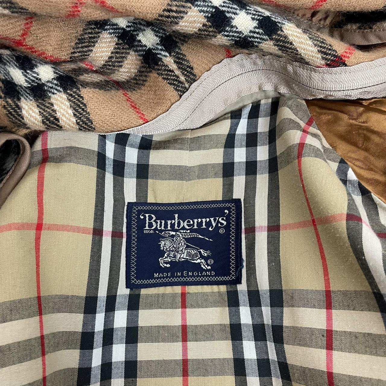 Vintage 90s Burberry Beige Single Breasted Trench Coat