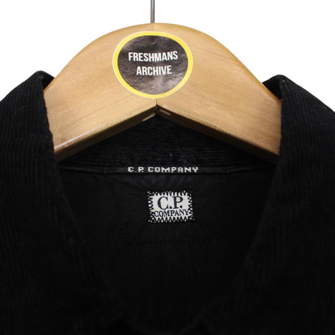 CP Company Black Button Up Lens Corduroy Overshirt