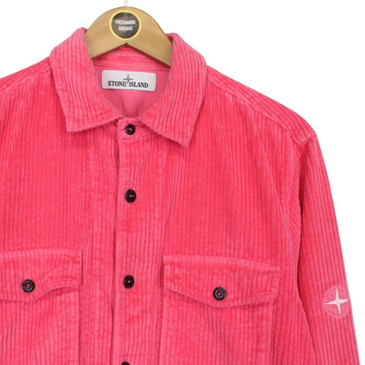 Stone Island AW 2020 Pink Long Sleeve Jumbo Corduroy Shirt