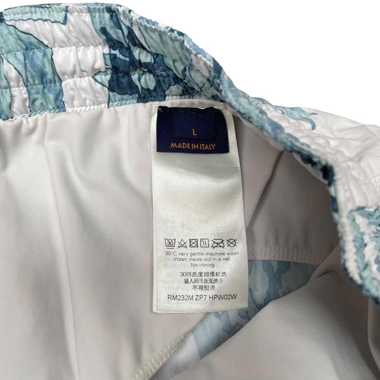 Louis Vuitton White and Blue Aquagarden Monogram Swim Shorts