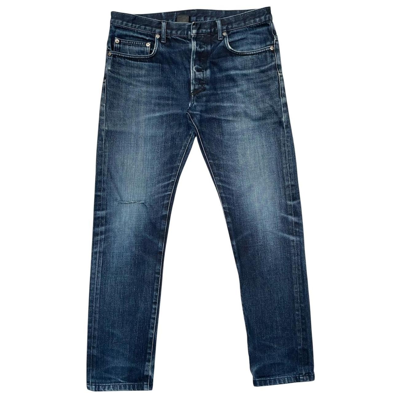 Dior Kris Van Assche Navy Blue Tapered Fit Denim Jeans