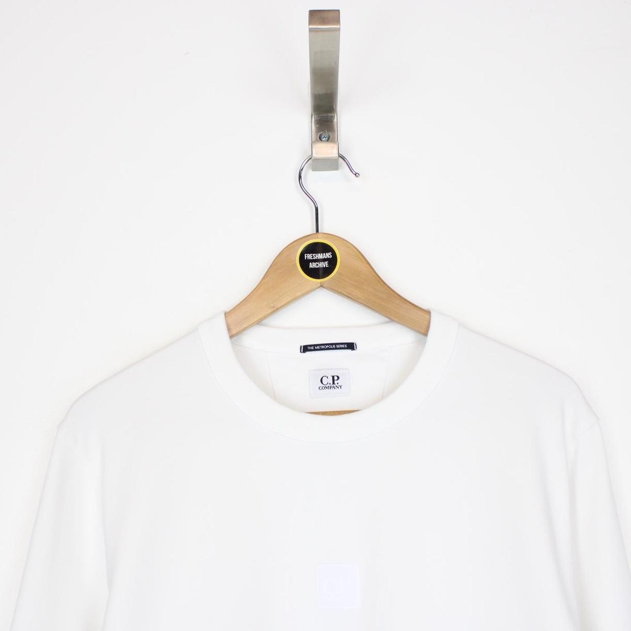 CP Company White Metropolis Logo Sweatshirt Jumper