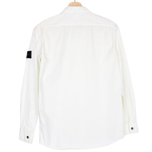 Stone Island Junior AW 2017 White Long Sleeve Cotton Overshirt