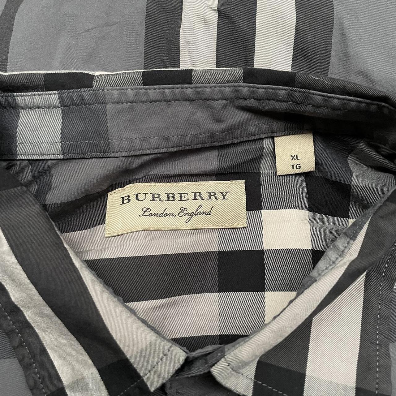 Burberry London Grey Nova Check Long Sleeve Cotton Shirt
