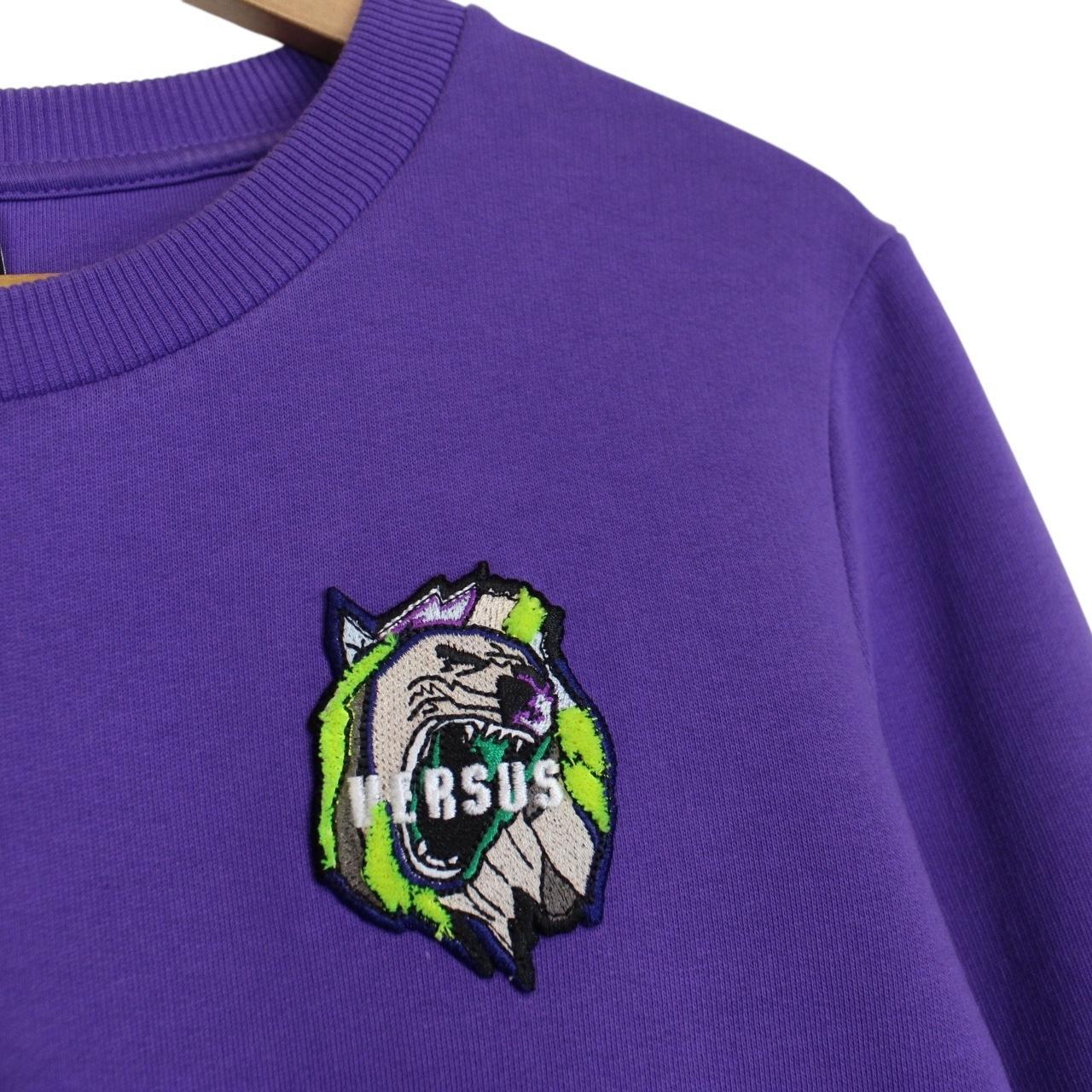 Versus Versace Purple Cotton Sweatshirt Jumper