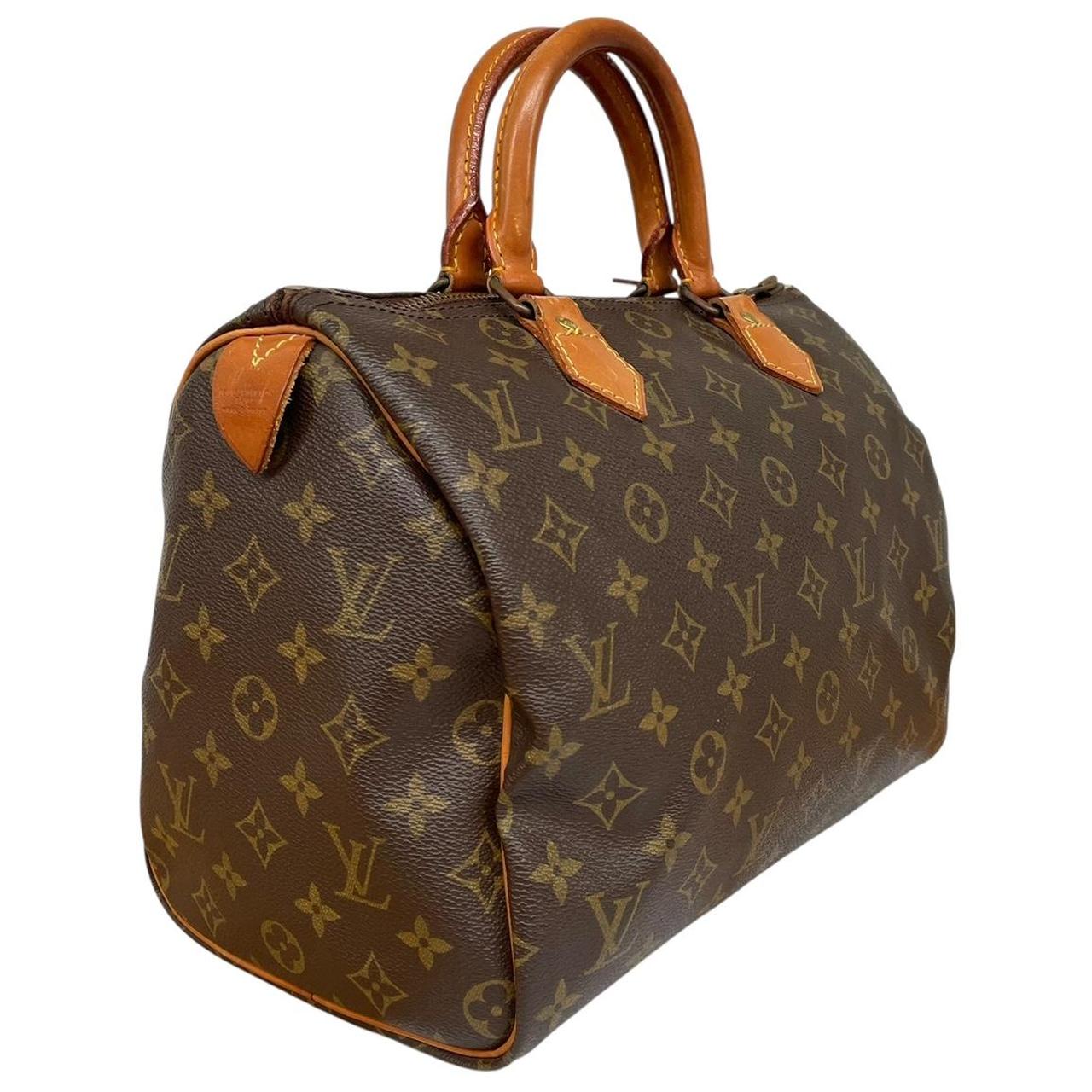 Vintage Louis Vuitton 1983 Speedy 30 Brown and Beige Monogram Coated Canvas Bag