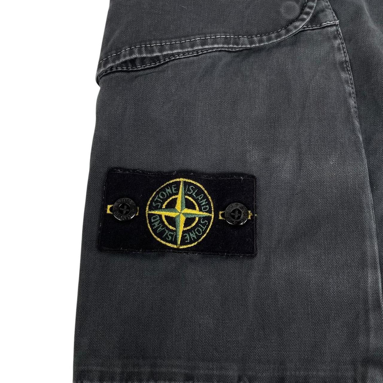 Stone Island AW 2022 Washed Black RE-T Fit Cargo Trousers