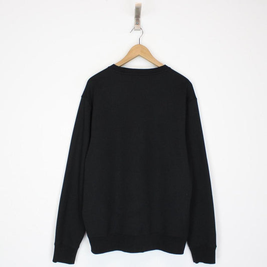 Fred Perry Black Logo Crew Neck Sweatshirt Jumper