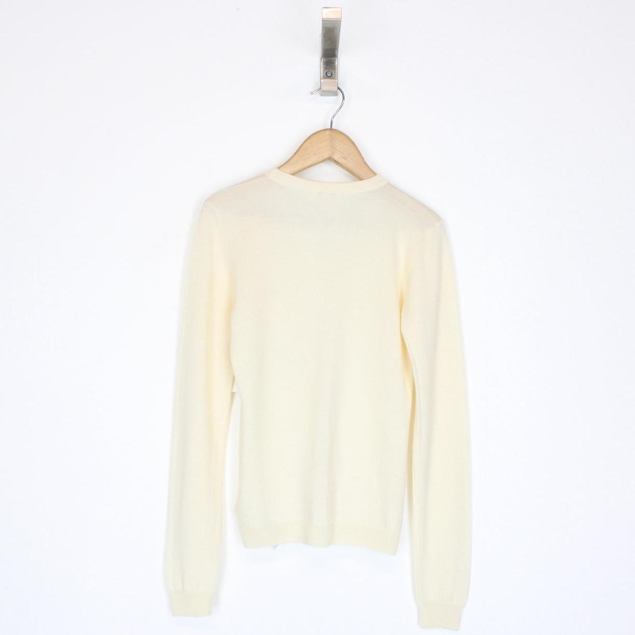 Gucci Cream Silk Cashmere Wool Blend Knit Button Up Cardigan Jumper
