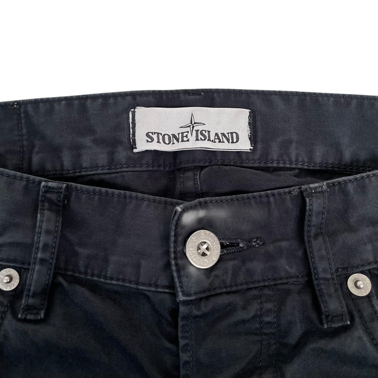 Stone Island AW 2018 Black Slim Fit Cotton Trousers