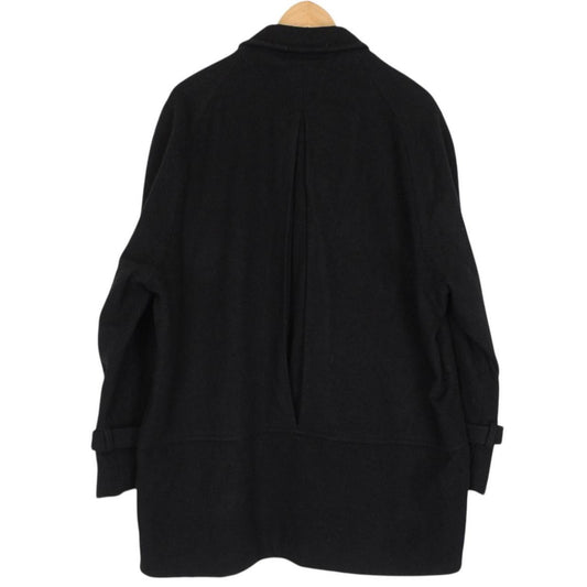 Vintage 80s Aquascutum Black Wool Coat