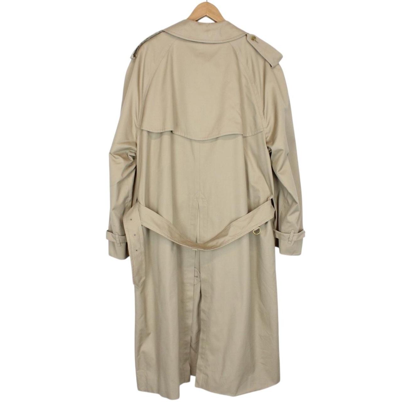 Vintage 90s Burberry Tan Brown Nova Check Double Breasted Belted Trench Coat