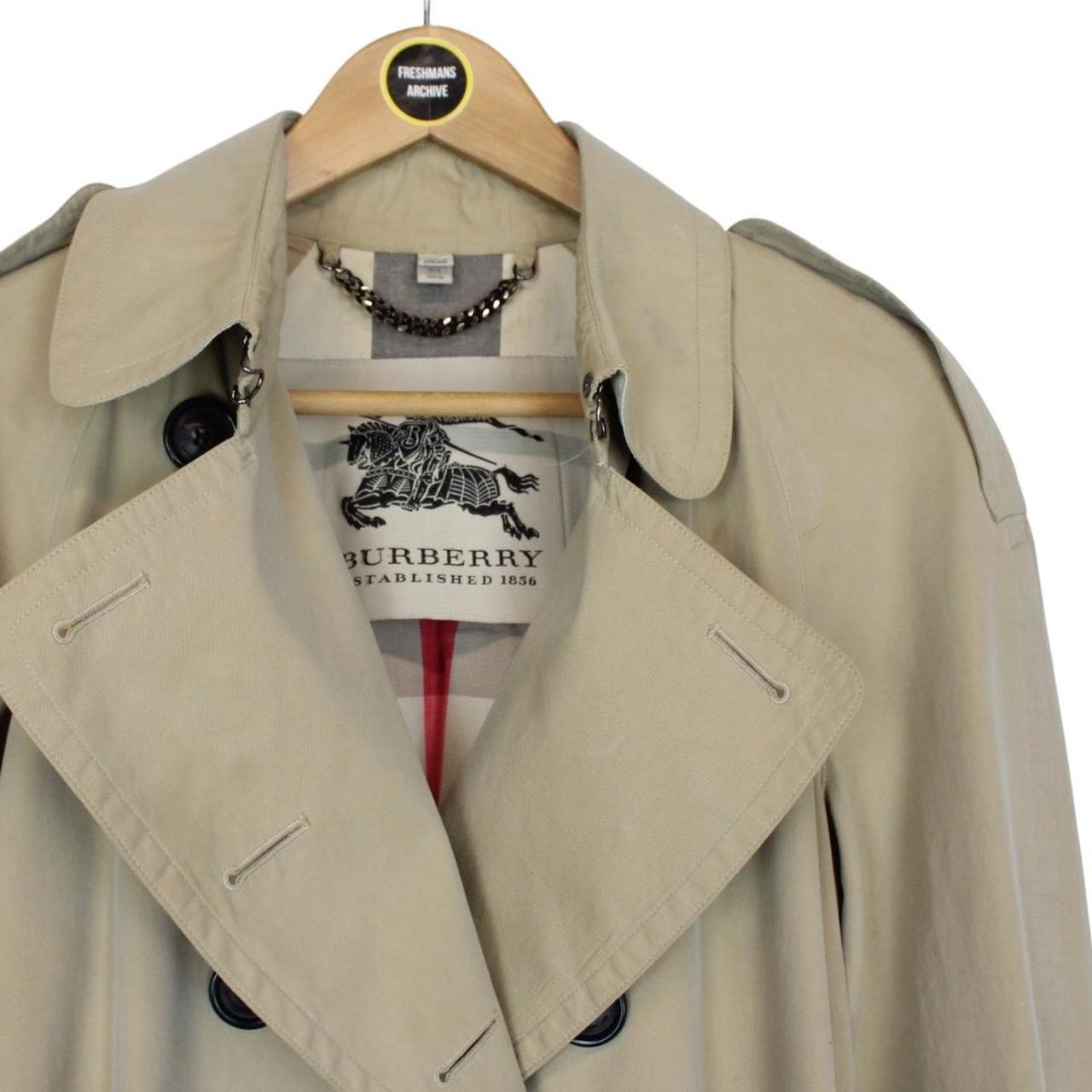 Burberry London The Wiltshire Beige Nova Check Double Breasted Belted Trench
