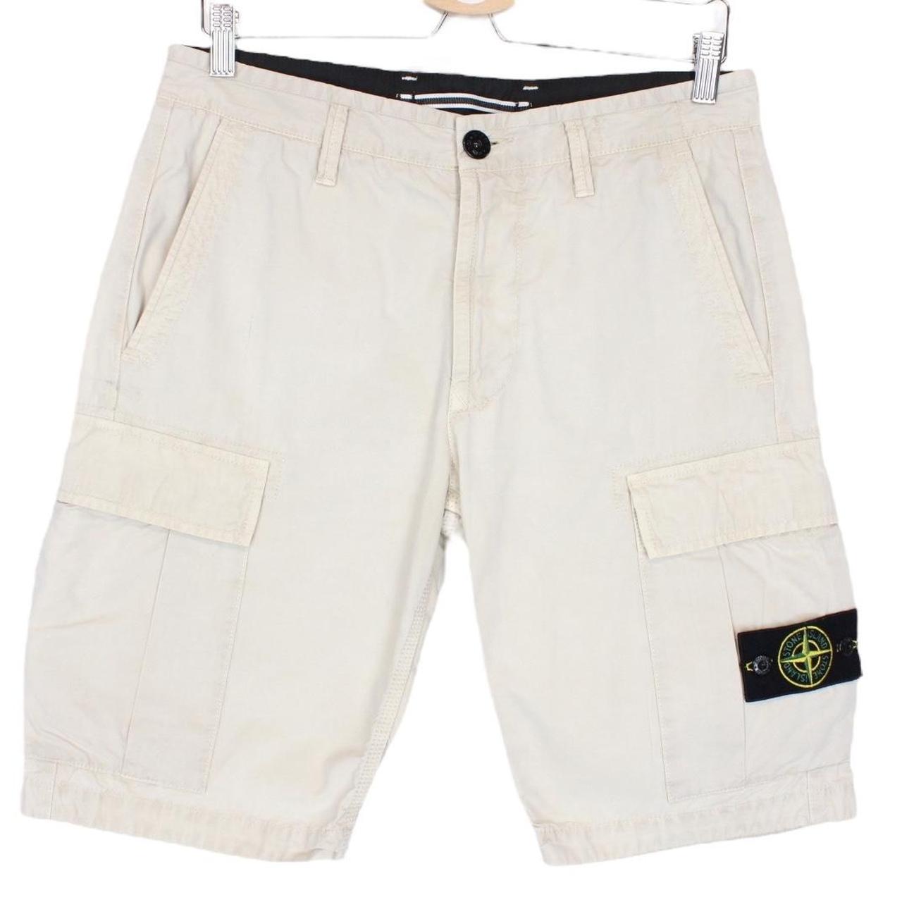 Stone Island SS 2018 Beige Bermuda Cotton Cargo Shorts