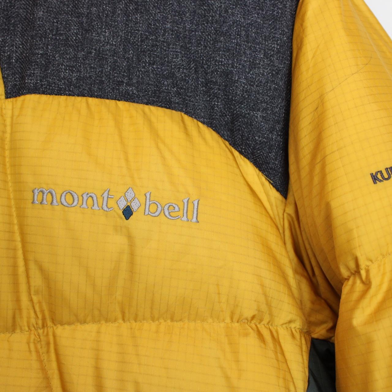 Vintage Montbell Yellow and Grey Full Zip Down Puffer Jacket