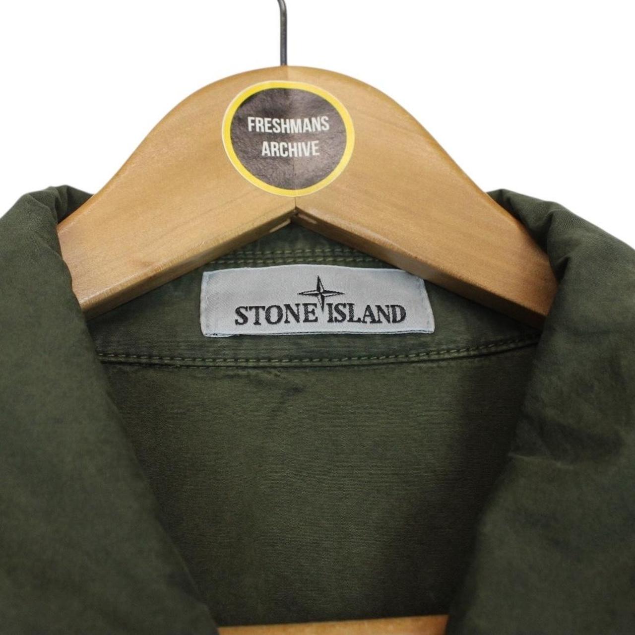 Stone Island AW 2024 Green Full Zip Cotton Overshirt Jacket