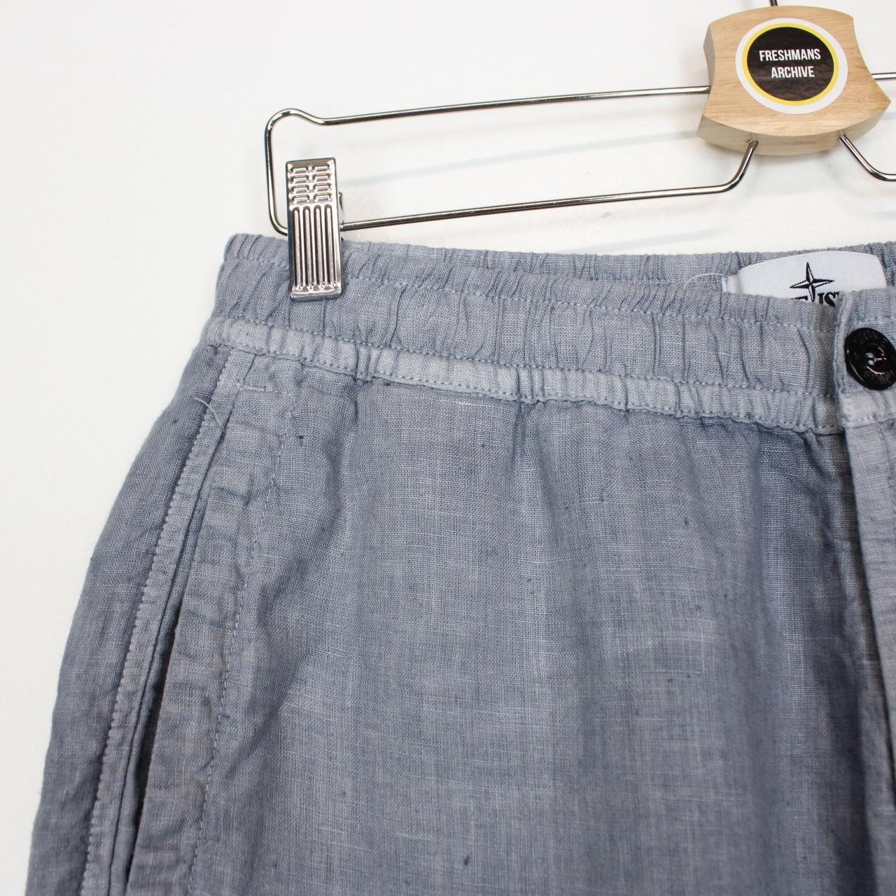 Stone Island Blue Bermuda Cotton Cargo Shorts