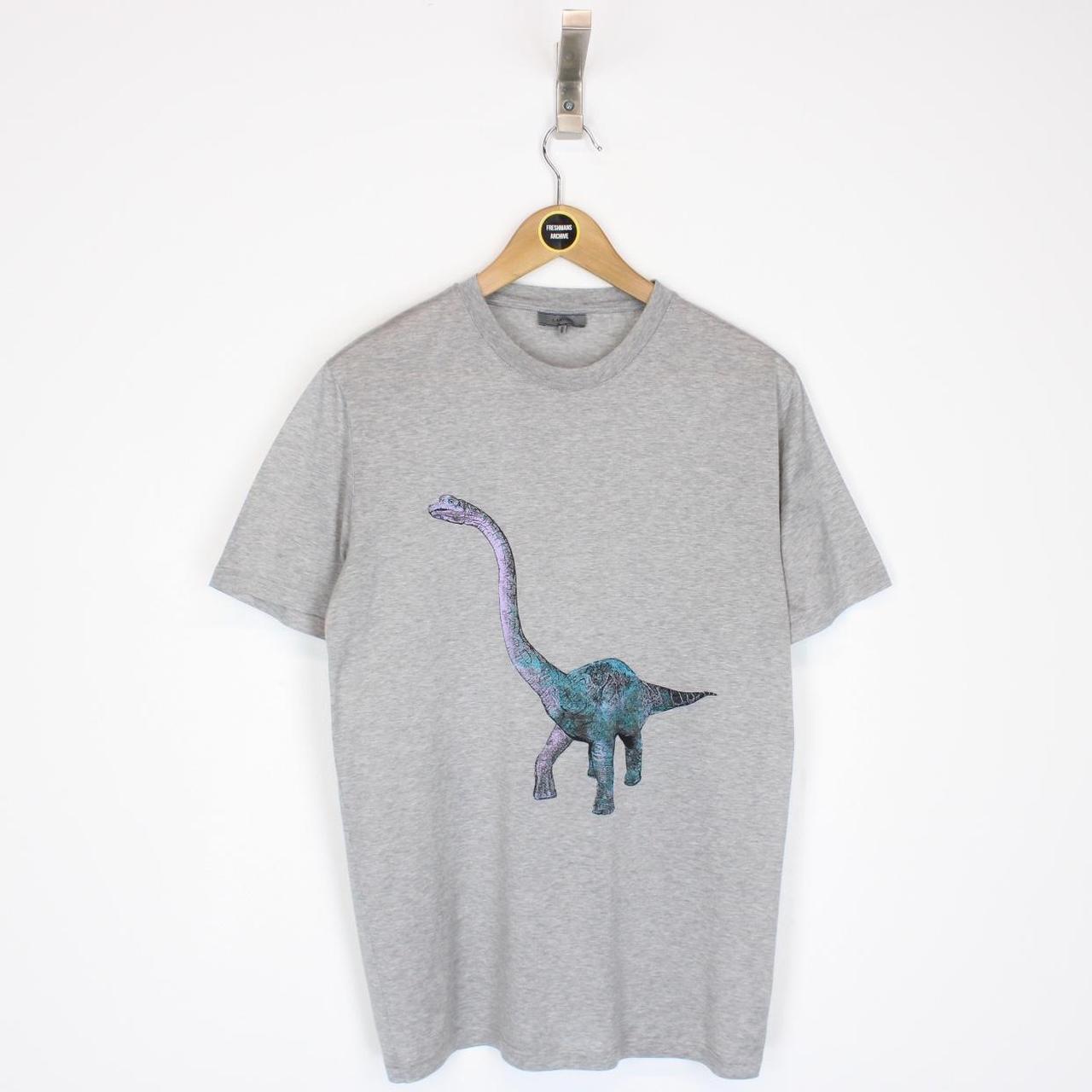 Lanvin Grey Short Sleeve Diplodocus Print T-Shirt