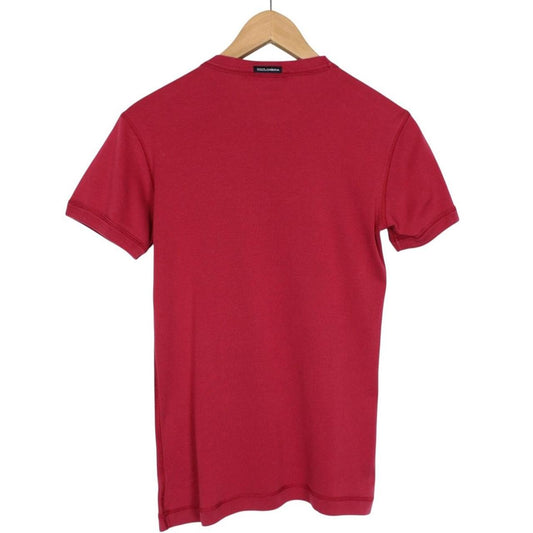 Dolce and Gabbana Red Great Britain Graphic Short Sleeve T-Shirt