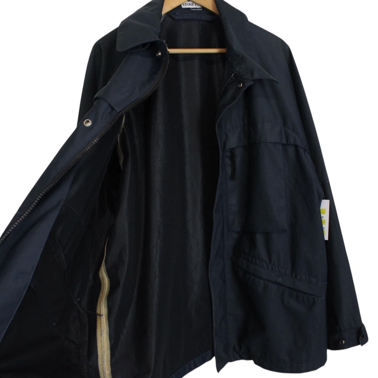 Vintage Stone Island SS 1998 Navy Blue Green Edge Badge Nylam Jacket
