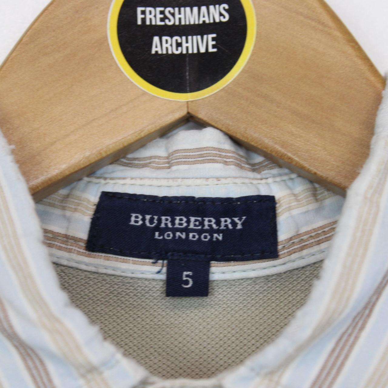 Vintage Burberry London Beige Short Sleeve Cotton Polo Shirt