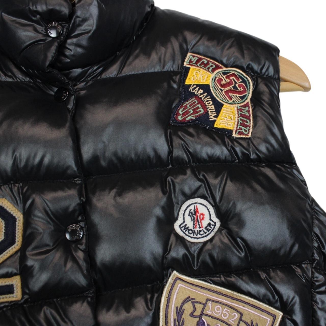 Vintage Moncler Black Down Patch Emblem Gilet / Bodywarmer Jacket