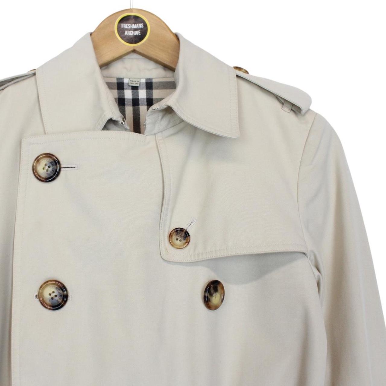 Burberry London Beige Nova Check Double Breasted Belted Trench Coat