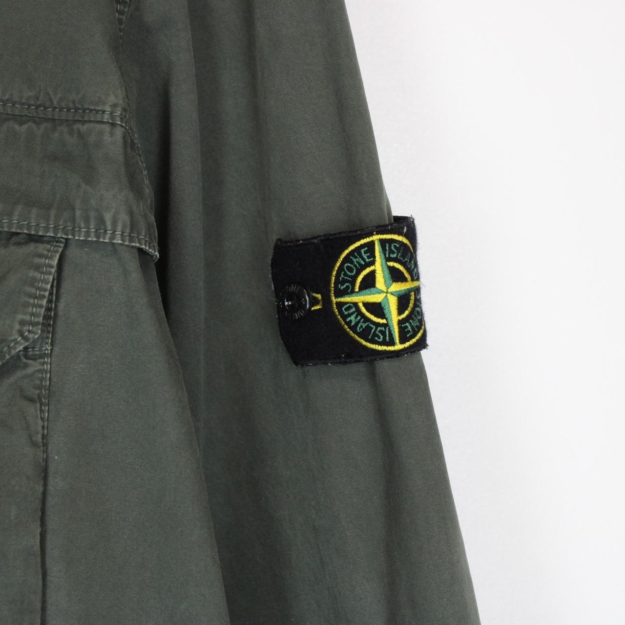 Stone Island AW 2020 Dark Green Full Zip Cotton Overshirt Jacket