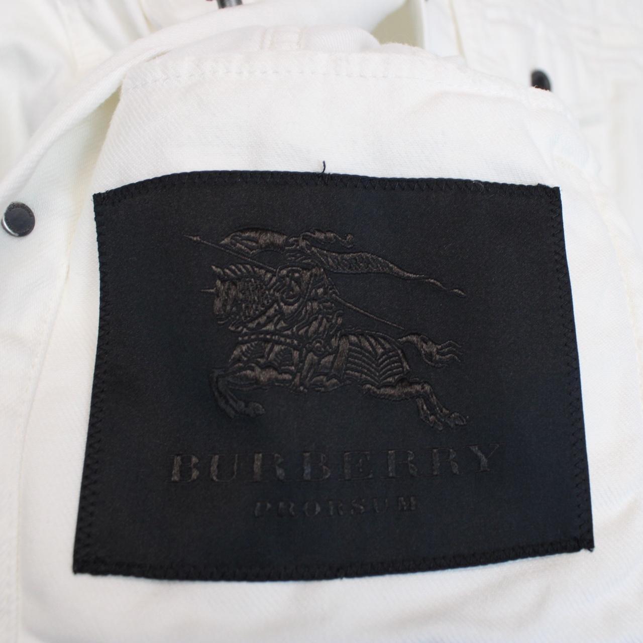 Burberry Prorsum White Button Up Denim Jacket