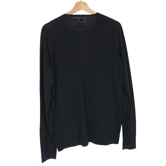 CP Company Navy Blue Cotton Knit Sweatshirt Jumper