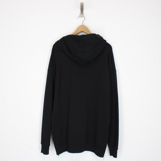 Balmain Paris Black and White Signature Logo Print Hoodie Jumper