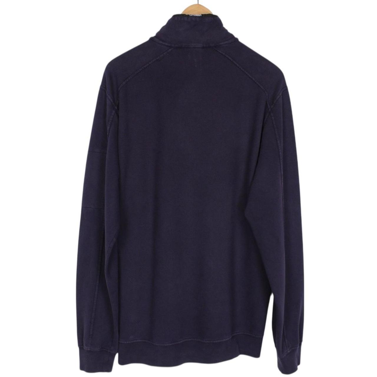 CP Company Navy Blue 1/4 Zip Lens Sweatshirt Jumper