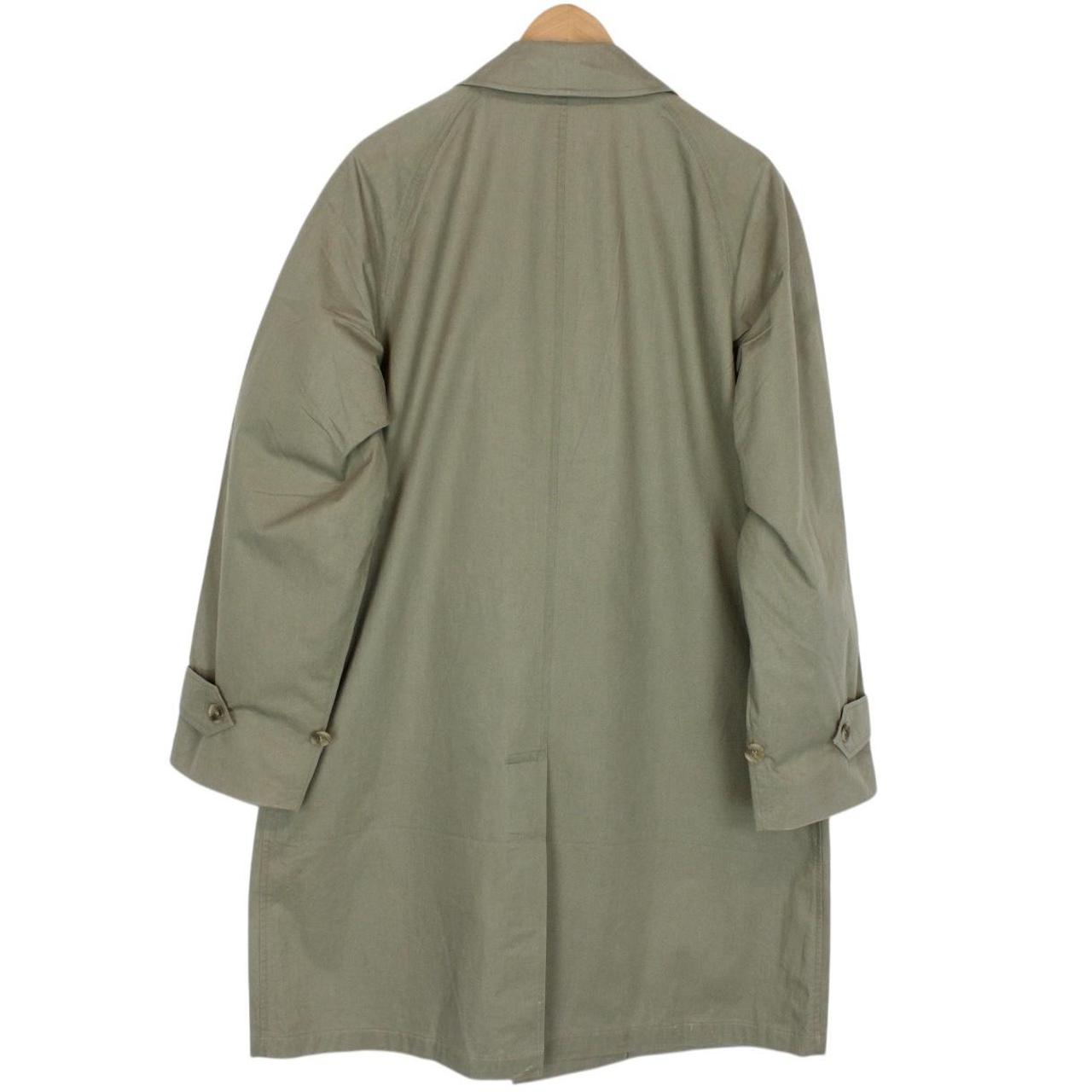 Vintage 90s Burberry Khaki Green Single Breasted Coat