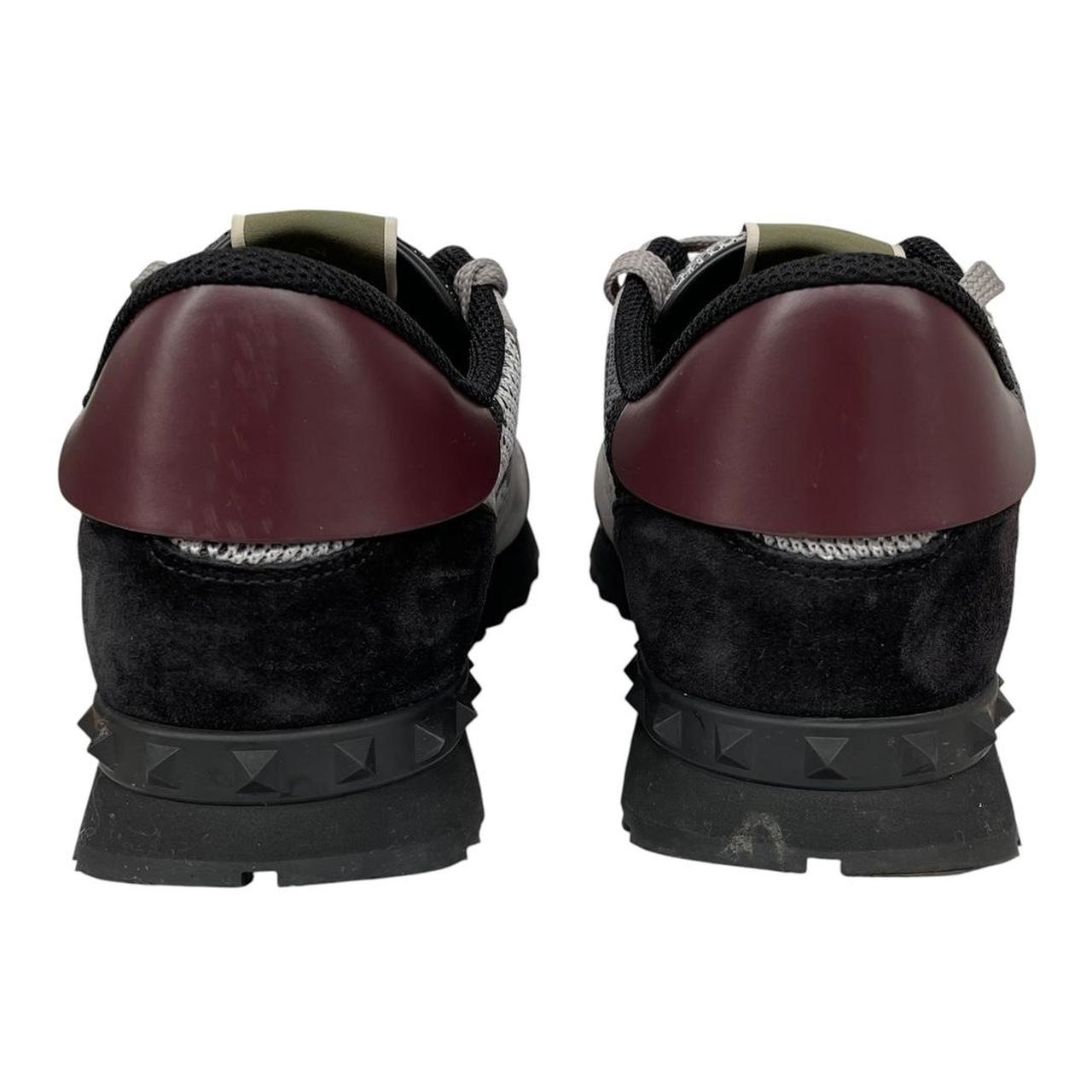 Valentino Garavani Rockrunner Black and Grey Mesh Camouflage Trainers