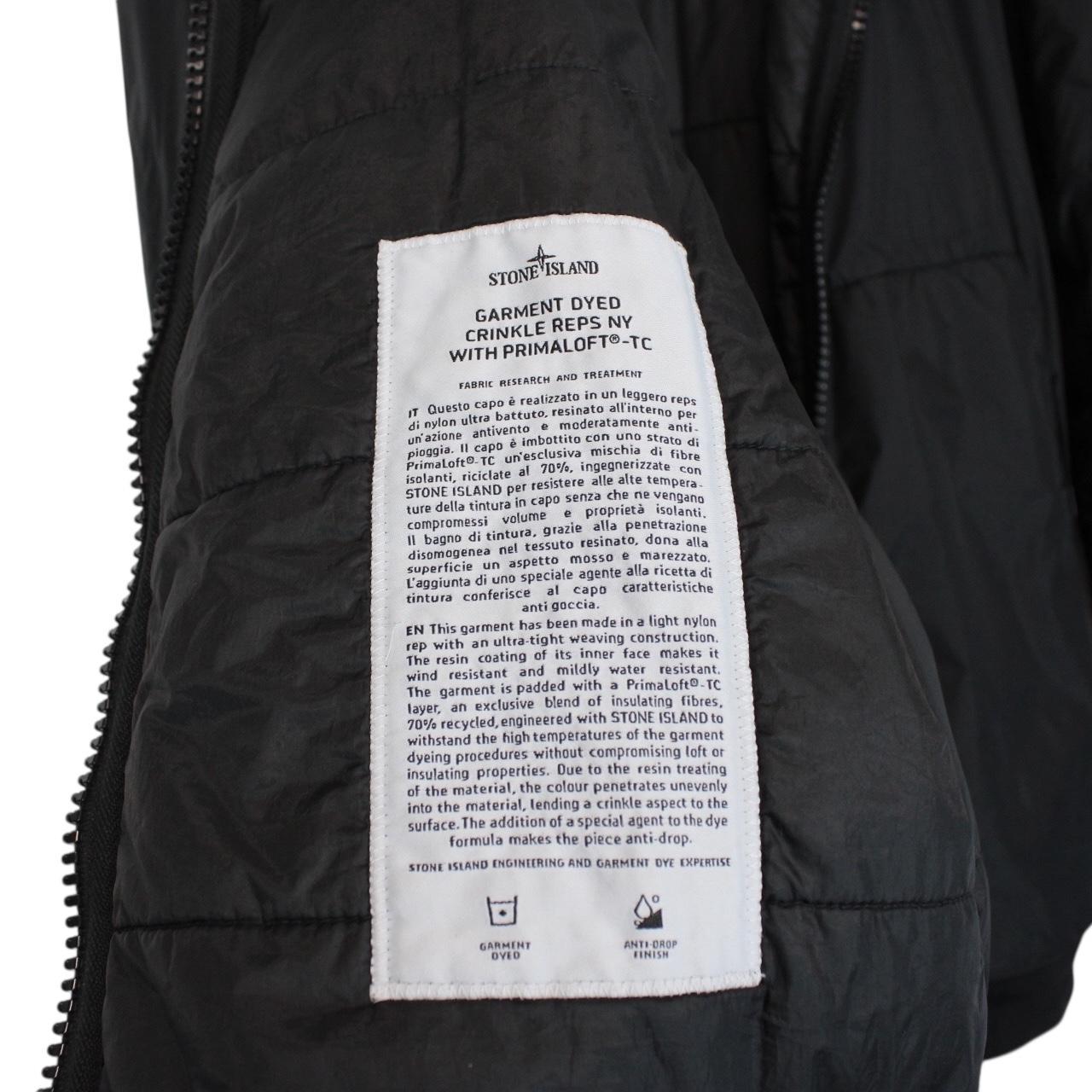 Stone Island AW 2020 Black Garment Dyed Crinkle Reps NY Primaloft Jacket
