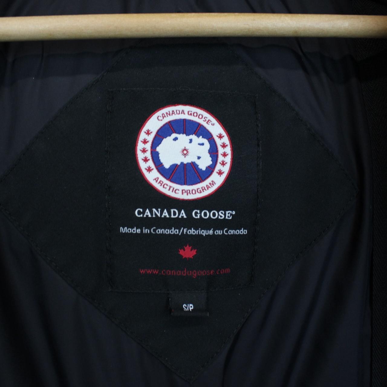 Canada Goose Black Savona Bomber Down Jacket with Fur Trim