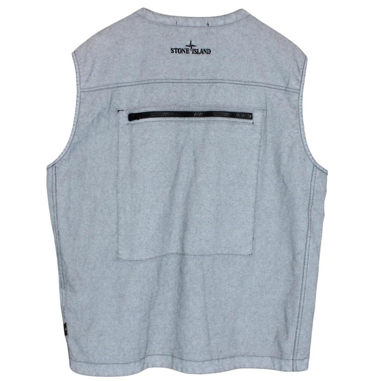 Stone Island SS 2019 Felpa Placcata Blue Multi Pocket Cotton Vest