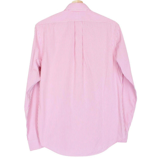 Polo Ralph Lauren Pink and White Striped Long Sleeve Cotton Shirt