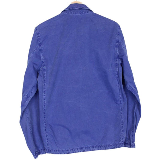 Stone Island AW 2021 Blue Full Zip Cotton Overshirt Jacket