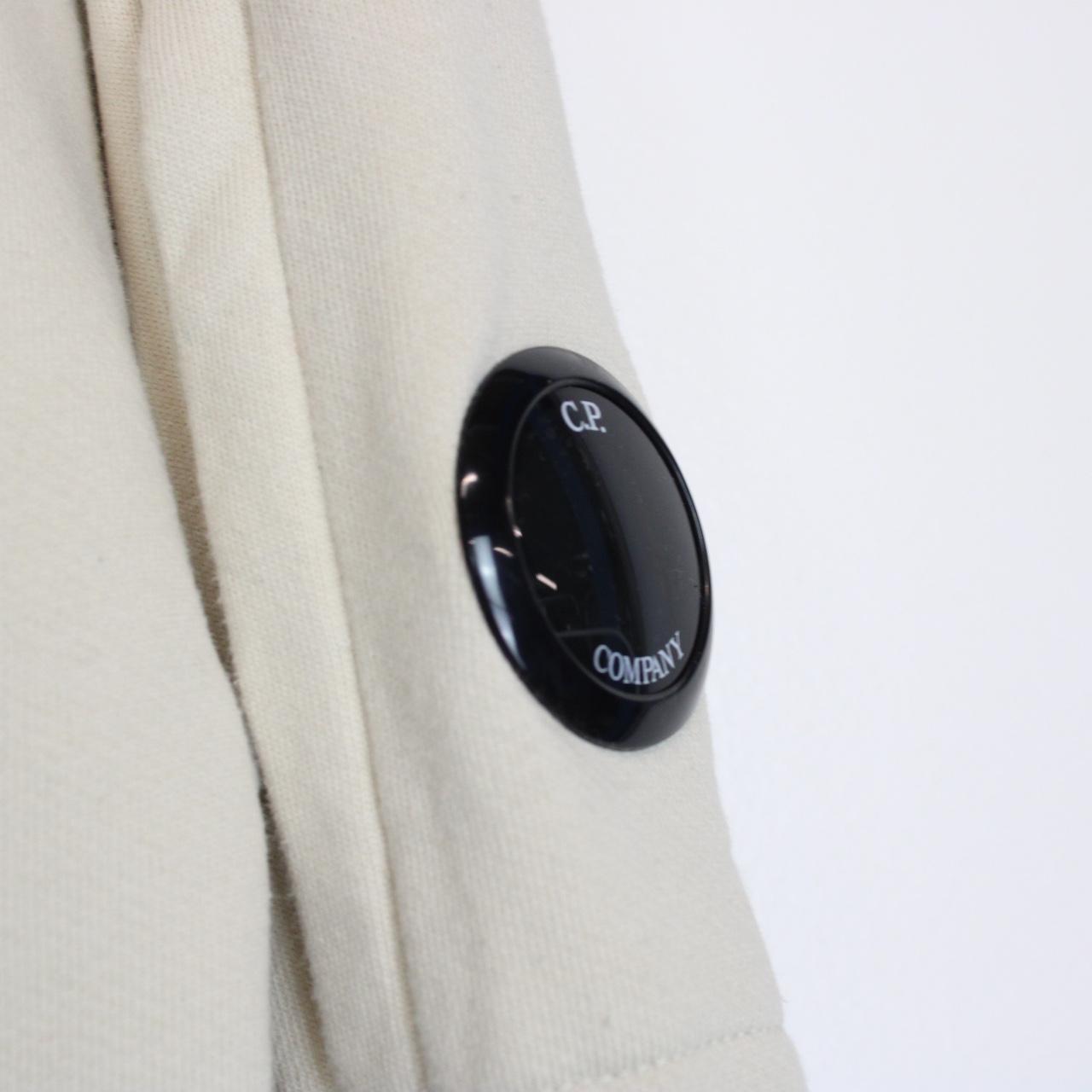 CP Company Beige 1/4 Zip Lens Sweatshirt Jumper
