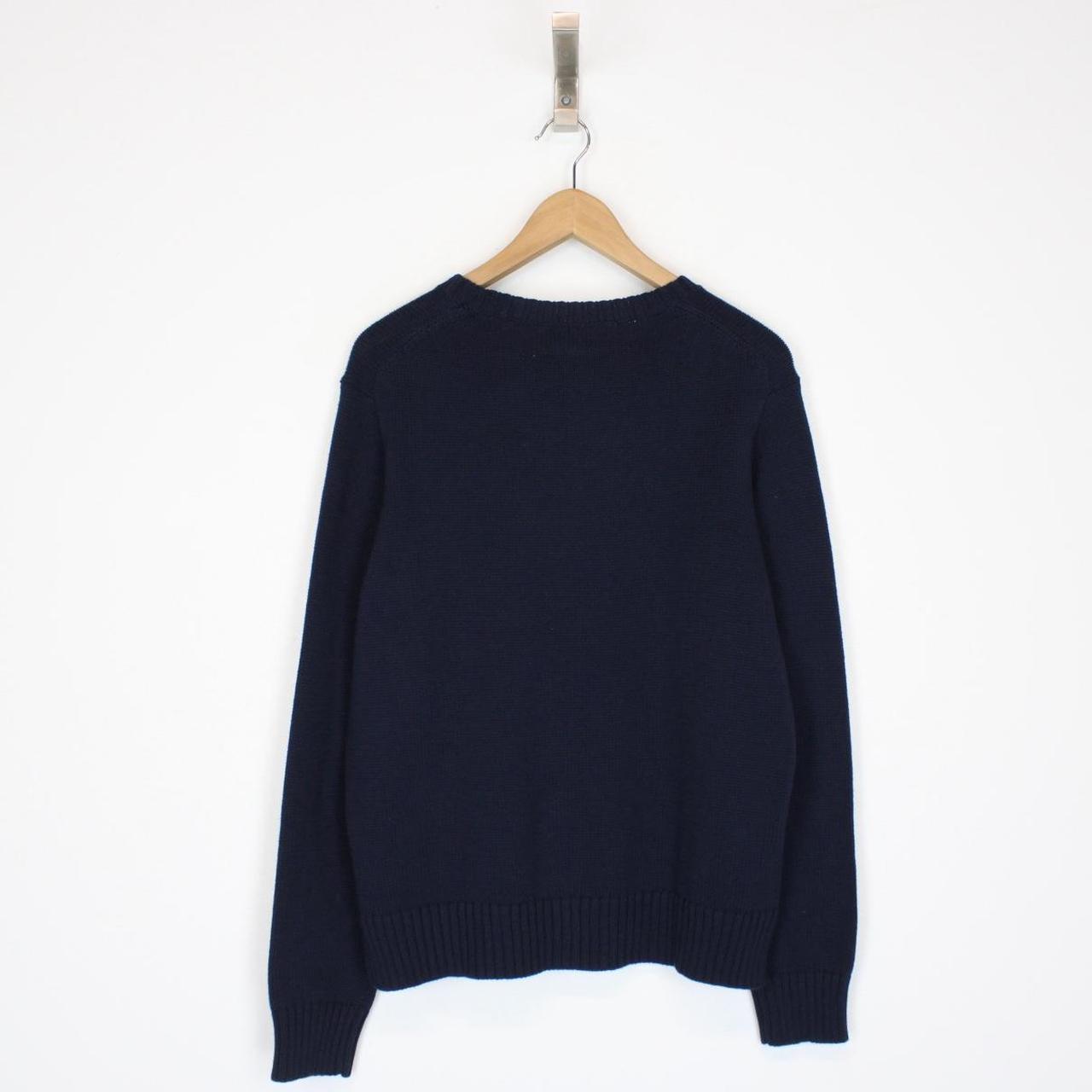 Polo Ralph Lauren Navy Blue Polo Bear Cotton Knit Jumper