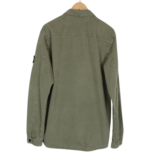 Stone Island AW 2019 Green Full Zip Cotton Overshirt Jacket