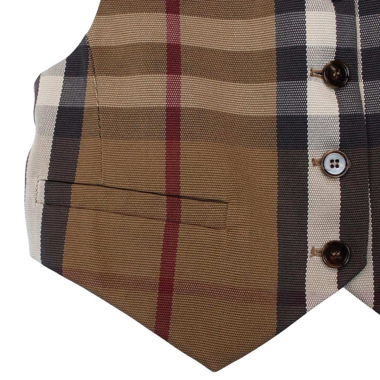 Burberry Birch Brown Nova Check Cropped Waistcoat