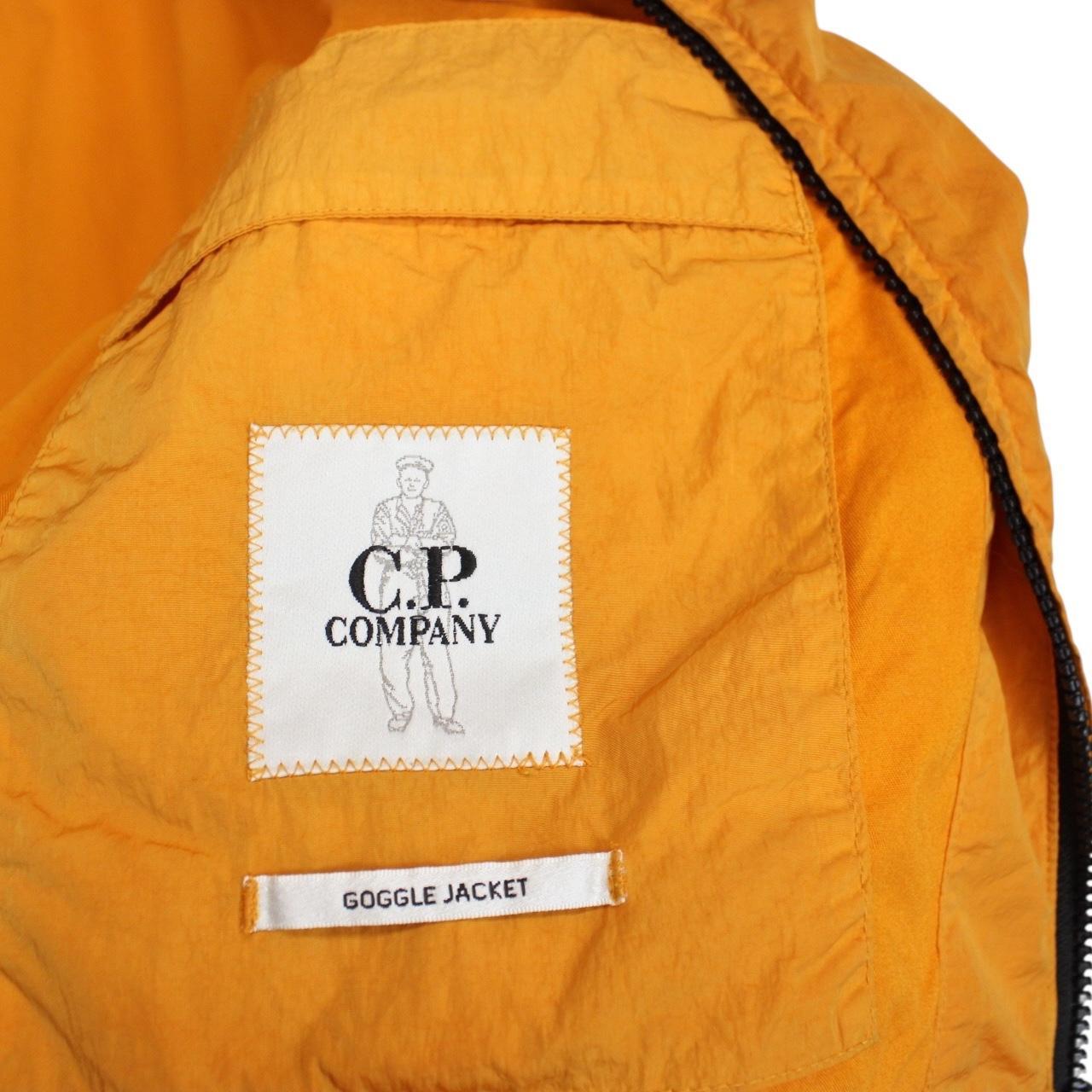 CP Company Orange Full Zip Chrome-R Nylon Garment Dyed Goggle Jacket