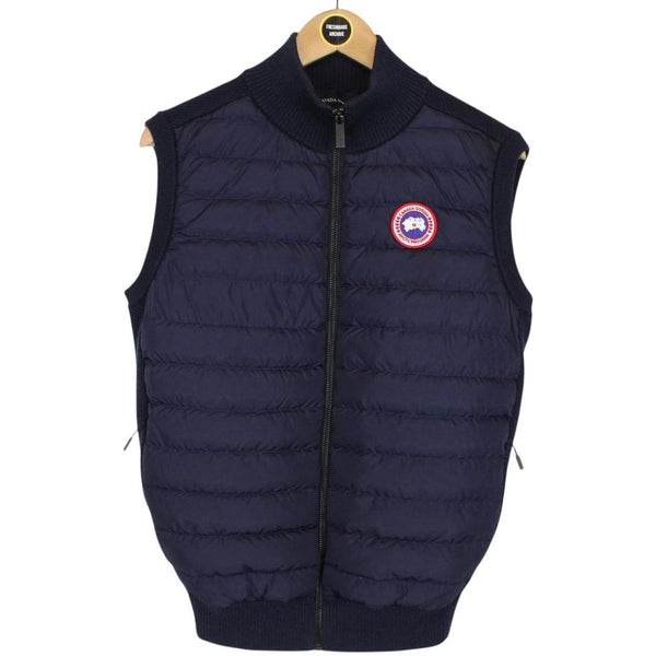 Canada Goose Hybridge Wool Knit Navy Blue Down Gilet / Bodywarmer