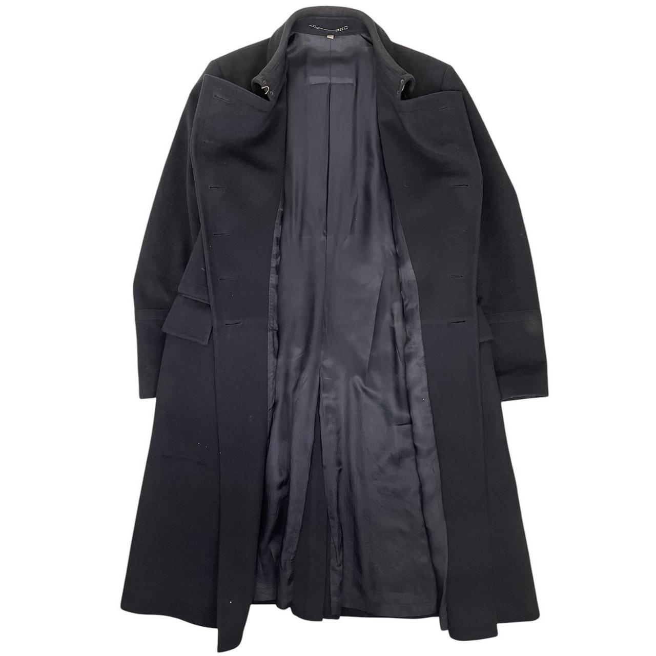 Burberry London Navy Blue Virgin Wool Overcoat