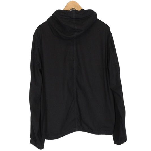 Givenchy Paris Black and Red Box Logo Cotton Smock Jacket