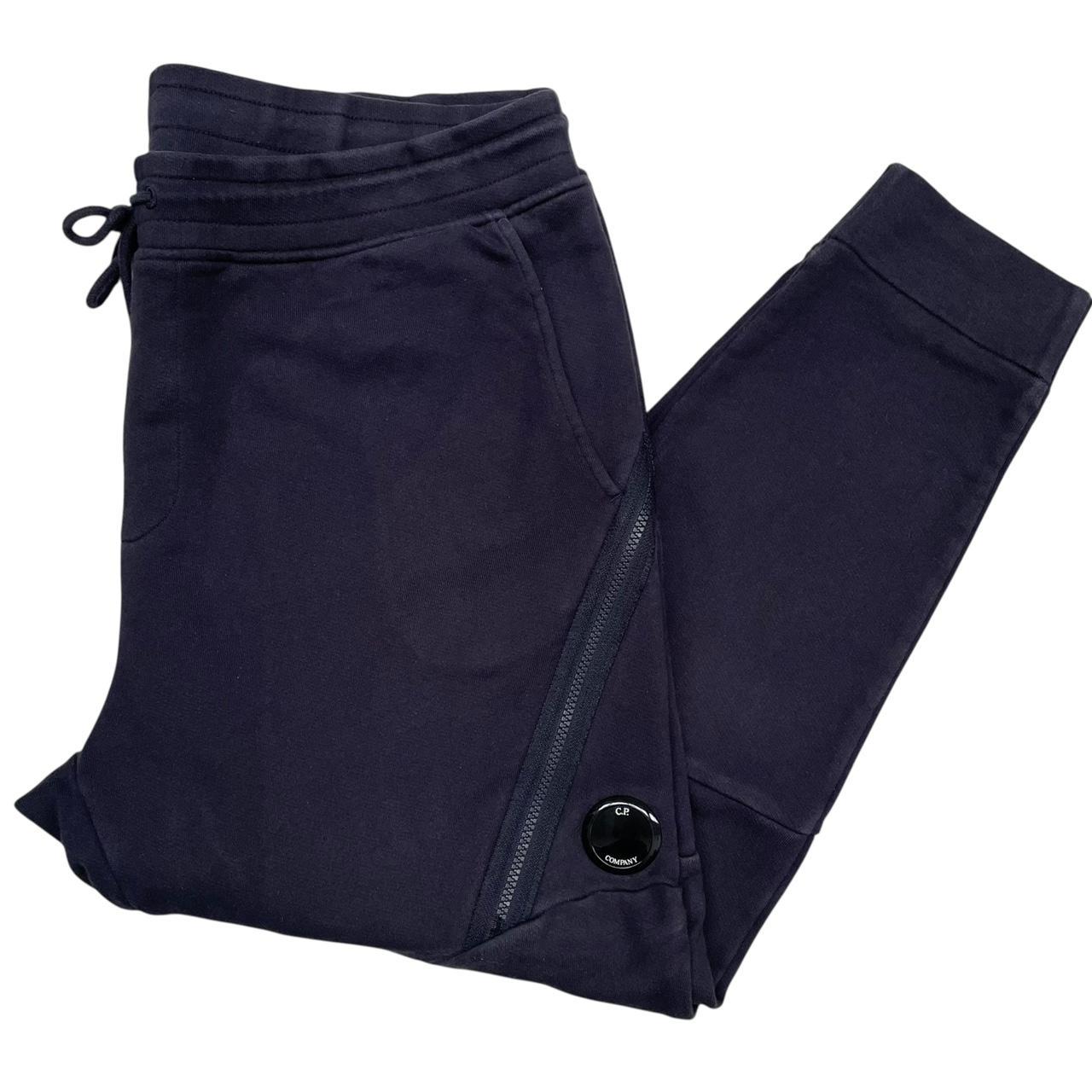 CP Company Navy Blue Goggle Lens Cotton Tracksuit Bottoms / Joggers