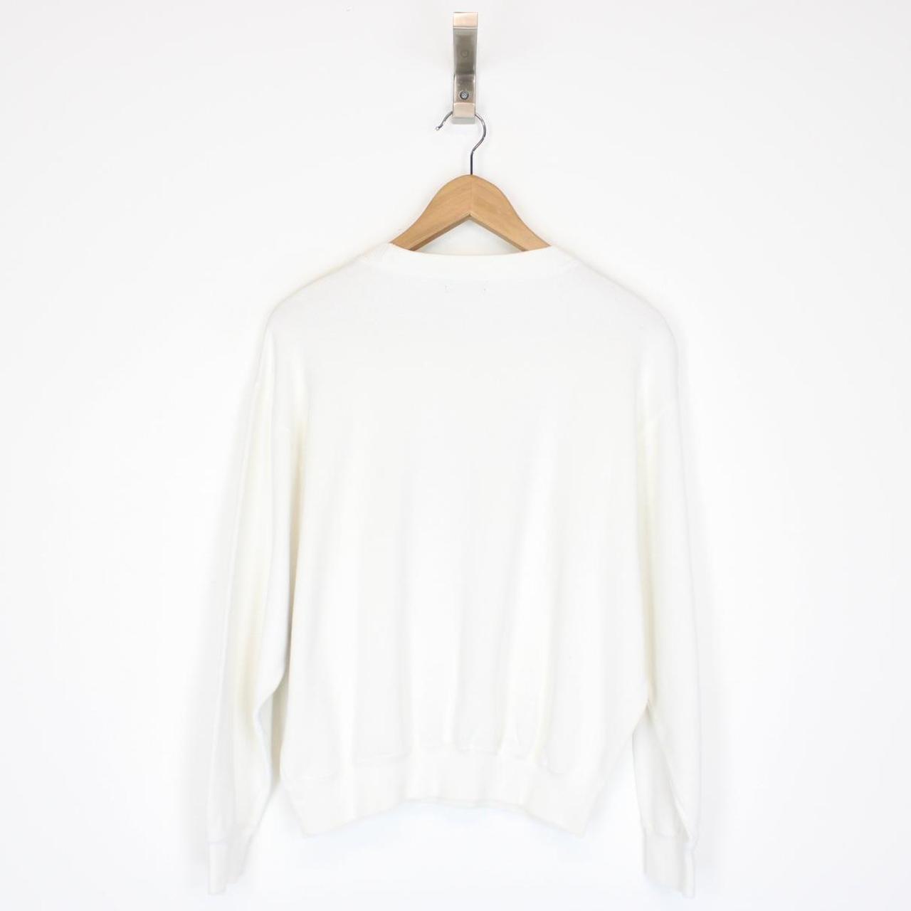 Vintage 90s Trussardi Jeans White Sweatshirt Jumper